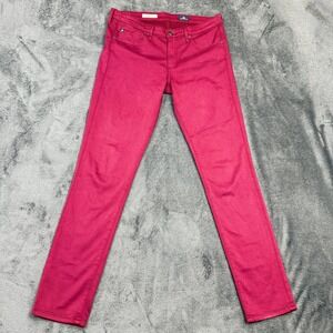 AG Adriano‎ Goldschmied The Stilt Cigarette Leg Pink Jeans Womens